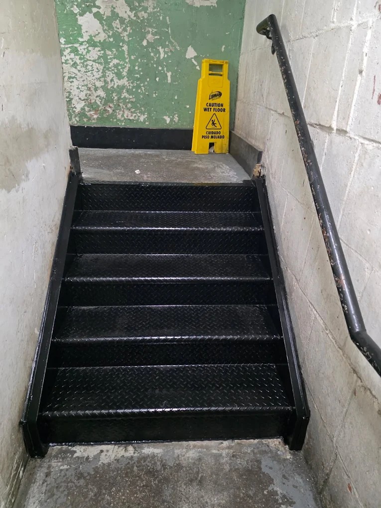 Steel Masters NYC custom steel stairs NYC — fabrication shop in Brooklyn showing staircase components